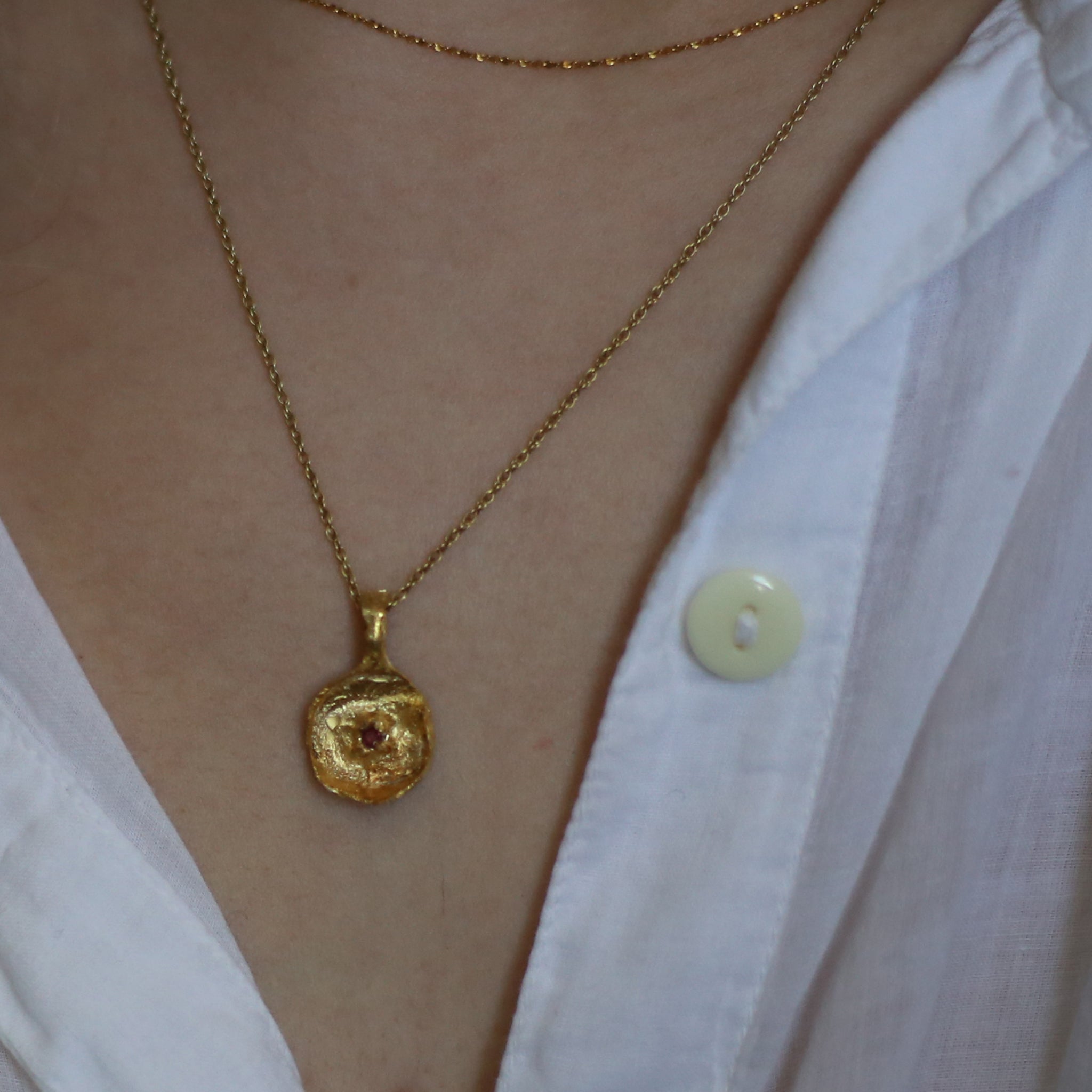 The Circulus Sunken Pink Tourmaline Amulet